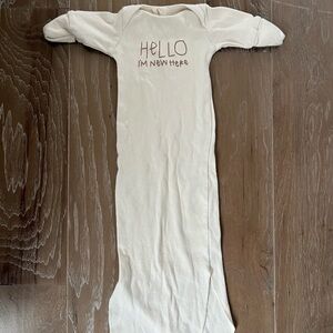 Cream Newborn Wrap Gown